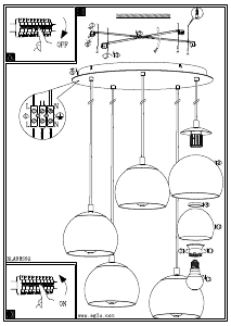 Bruksanvisning Eglo 98595 Lampa