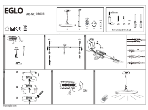 Bruksanvisning Eglo 98606 Lampa