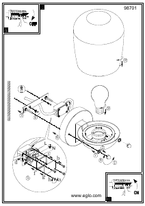 Bruksanvisning Eglo 98701 Lampa