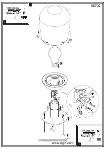 Bruksanvisning Eglo 98702 Lampa