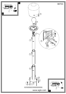 Bruksanvisning Eglo 98703 Lampa