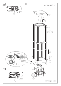 Bruksanvisning Eglo 98715 Lampa