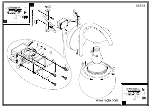 Bruksanvisning Eglo 98731 Lampa