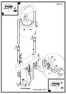 Bruksanvisning Eglo 98733 Lampa