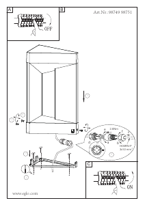 Bruksanvisning Eglo 98749 Lampa