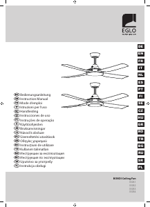 Manual de uso Eglo 35034 Bondi Ventilador de techo