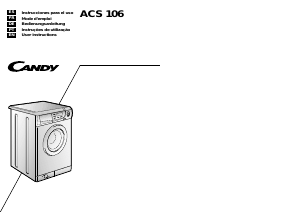Manual Candy ACS106ES Washing Machine
