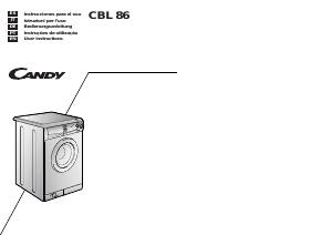 Handleiding Candy CBL 86 ES Wasmachine