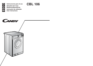 Handleiding Candy CBL 106 ES Wasmachine