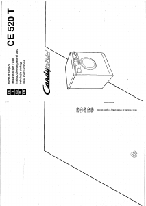 Manual Candy CE 520 T Washing Machine