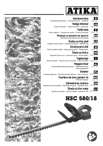 Manual Atika HSC 580/18 Trimmer de gard viu