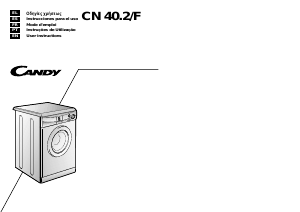 Manual Candy CN 40 2/F Máquina de lavar roupa