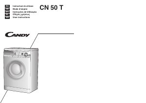 Manual Candy CN 50T-04S Máquina de lavar roupa