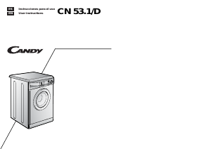 Handleiding Candy CN 53.1/D Wasmachine
