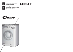 Manual Candy CN 63 TRU-03S Mașină de spălat