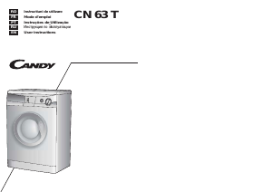 Mode d’emploi Candy CN 63 TRU-03S Lave-linge