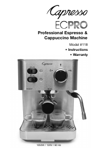 Handleiding Capresso 118 Espresso-apparaat