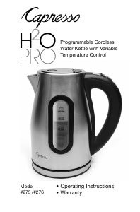Bruksanvisning Capresso 276 Vattenkokare