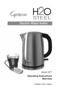 Bruksanvisning Capresso 277 Vattenkokare