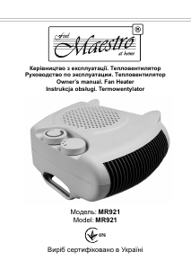 Instrukcja Maestro MR921 Ogrzewacz