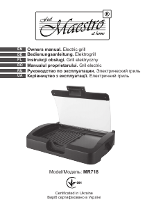 Manual Maestro MR718 Table Grill