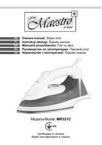Instrukcja Maestro MR321C Żelazko