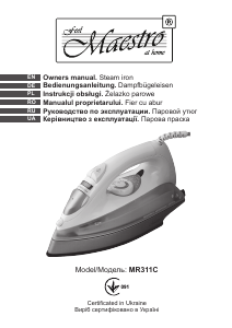 Manual Maestro MR311C Fier de călcat