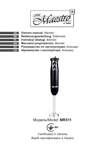 Manual Maestro MR511 Blender de mână