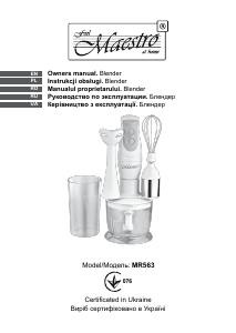 Manual Maestro MR563 Hand Blender