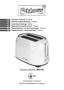 Посібник Maestro MR702 Тостер