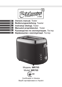 Bruksanvisning Maestro MR705 Brödrost