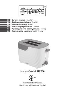 Bruksanvisning Maestro MR706 Brödrost