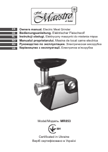 Instrukcja Maestro MR853 Maszynka do mielenia