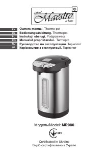 Manual Maestro MR080 Dozator apă