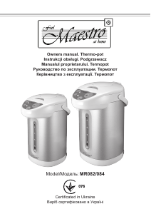 Manual Maestro MR082 Dozator apă