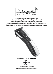 Instrukcja Maestro MR660 Strzyżarka do włosów