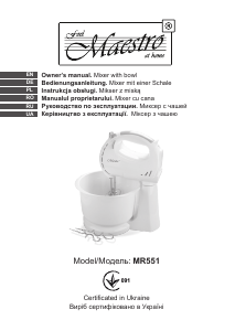 Bedienungsanleitung Maestro MR551 Handmixer