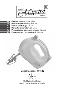 Instrukcja Maestro MR502 Mikser ręczny