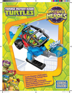 Handleiding Mega Bloks set DMX11 Turtles Turtle chopper