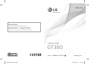 Manual LG GT350GO Mobile Phone