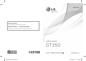 Bruksanvisning LG GT350GO Mobiltelefon