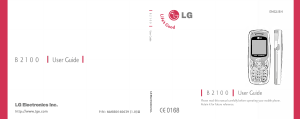 Manual LG B2100GO Mobile Phone