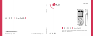 Bruksanvisning LG B2100GO Mobiltelefon