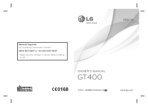 Manual LG GT400GO Mobile Phone