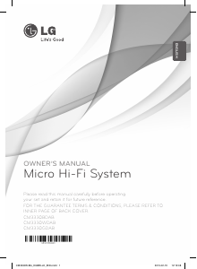 Handleiding LG CM3330WDAB Stereoset