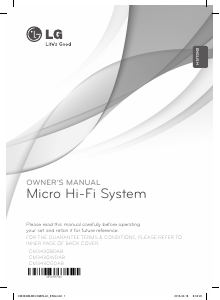 Handleiding LG CM3430BDAB Stereoset