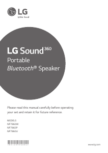 Bruksanvisning LG NP7860W Högtalare