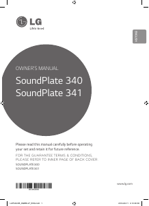 Bruksanvisning LG LAP340 SoundPlate 340 Högtalare