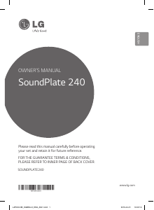 Manual LG LAP240 SoundPlate 240 Speaker