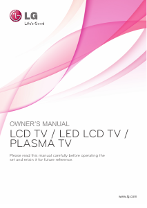 Handleiding LG 42PT353K Plasma televisie